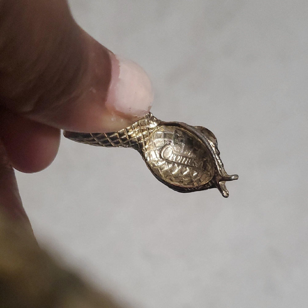 Rare Whiting & Davis Gold-Toned Snake Bracelet - Picture 2 of 6